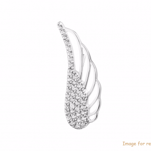 Custom White Gold Ear Cuff with Cubic Zirconia women's fine jewelry designer