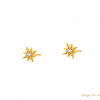 Custom Yellow Gold Earrings with Cubic Zirconia women fine jewelry supplier