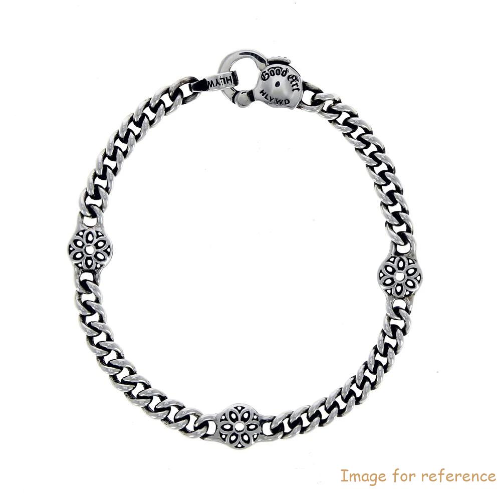 Custom bracelet rosette chain 18k gold 925 sterling manufacturers suppliers