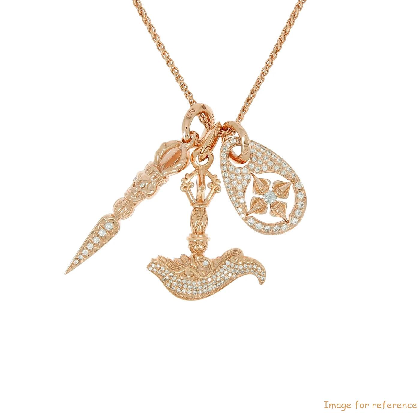 Custom design 18k rose gold pendant in 925 sterling manufacturers suppliers