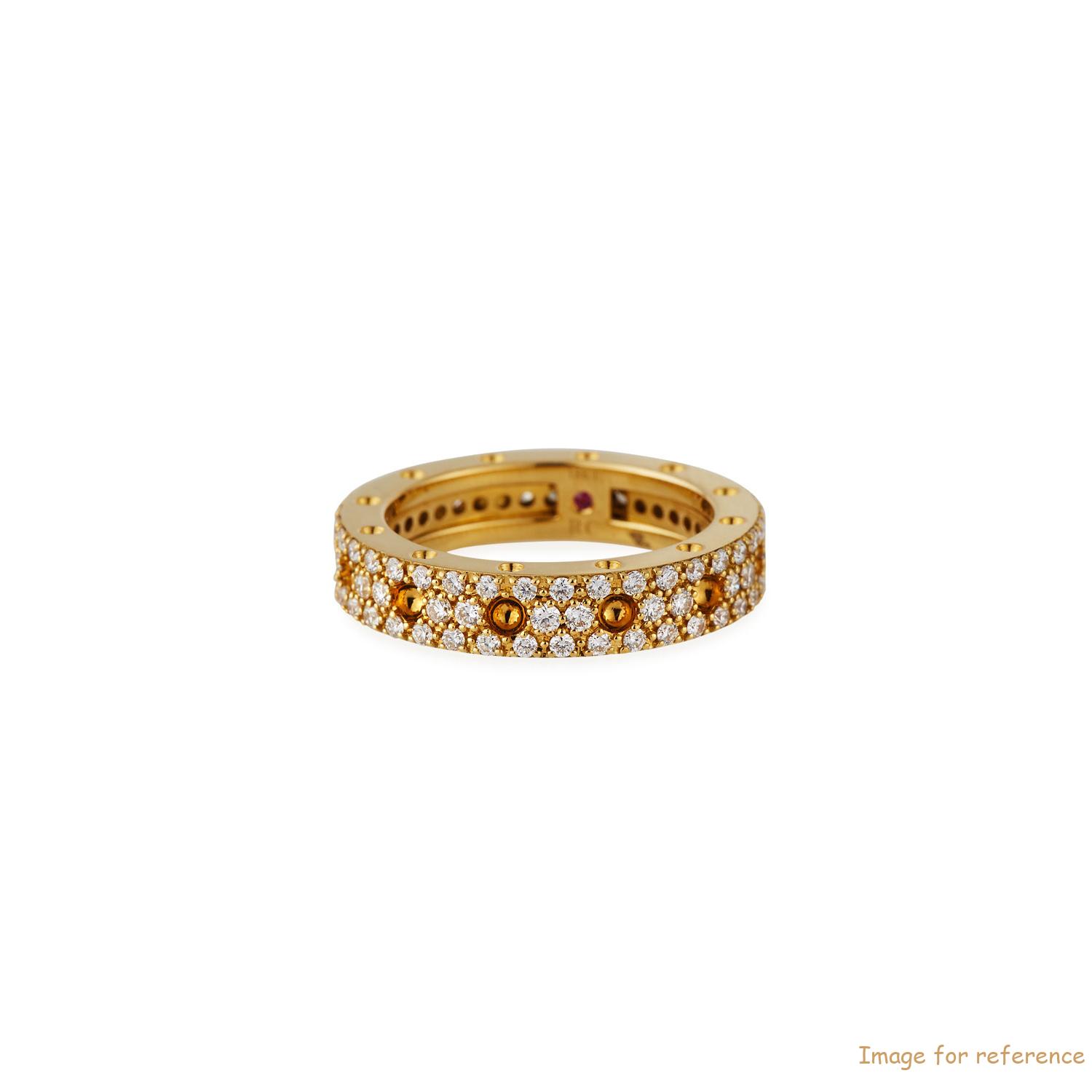 Custom made 18k Diamond Pave Round Ring women's fine jewelry designer