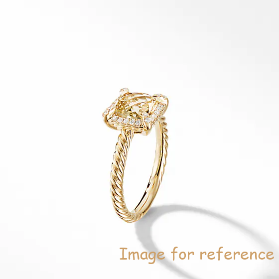 Custom made 18k yellow gold ring with GAI diamond fine jewelry factory