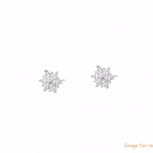Custom made Sterling Silver Earrings with Cubic Zirconia fine jewelry supplier