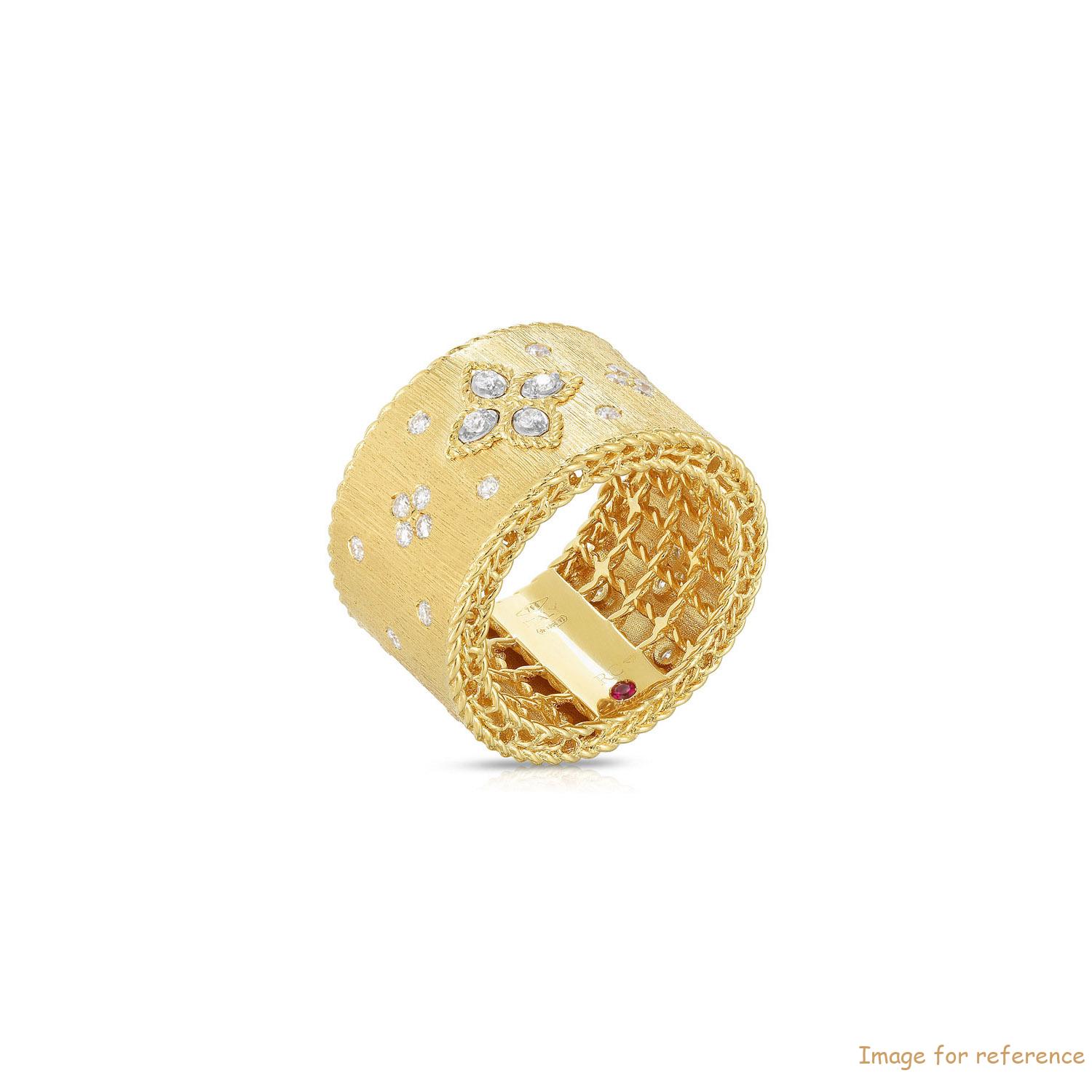 Customized 18k Gold Venetian Princess Diamond Ring women's fine jewelry designer