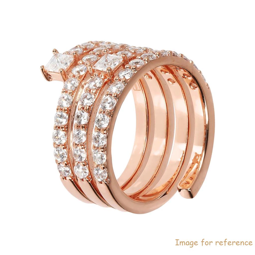Customized fine ring 18K rose gold over sterling silver manufacturer