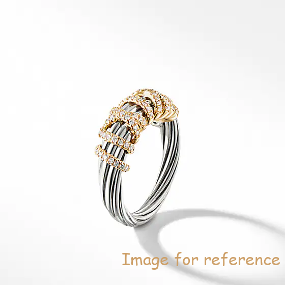 Czekh Custom Made ring Gold, Silver and CZ Jewelry