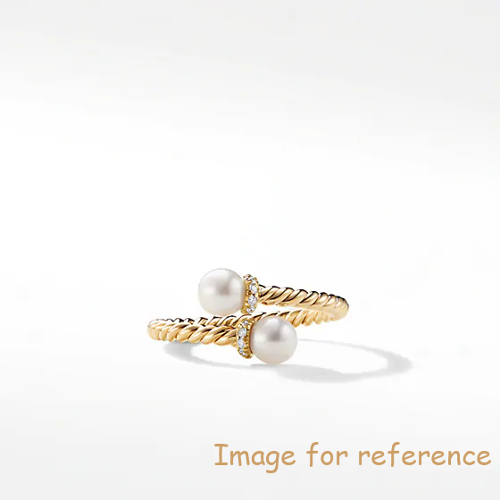 Eire 18k gold plated pearl ring sterling silver