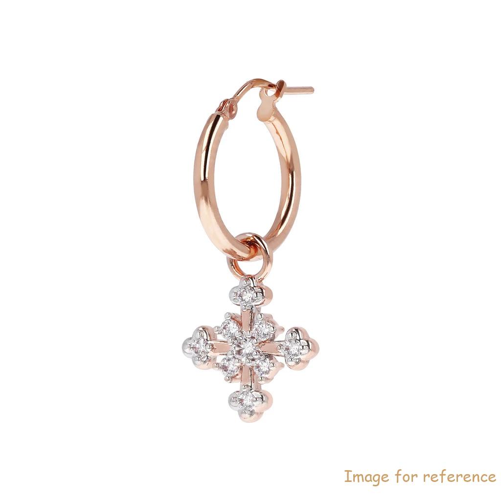 Italian silver 925 18k rose gold plated earrings custom wholesale jewelry