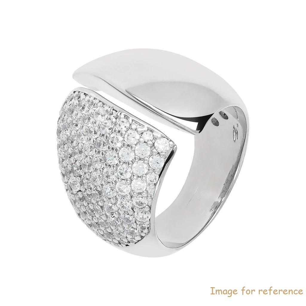PortuguesaPlatinum plated CZ silver 925 ring Sterling Silver Cubic Zirconia Ring custom wholesaler