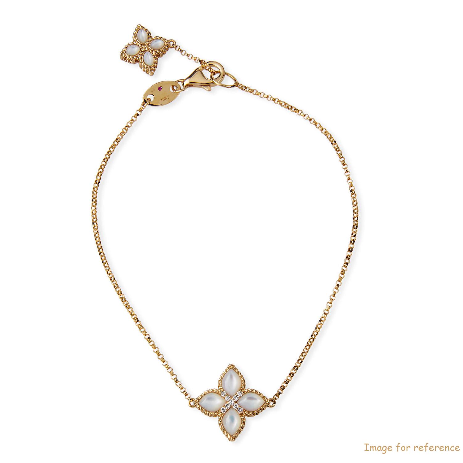 Custom 18k Mother-of-Pearl Bracelet designed silver bracelet for Retailers