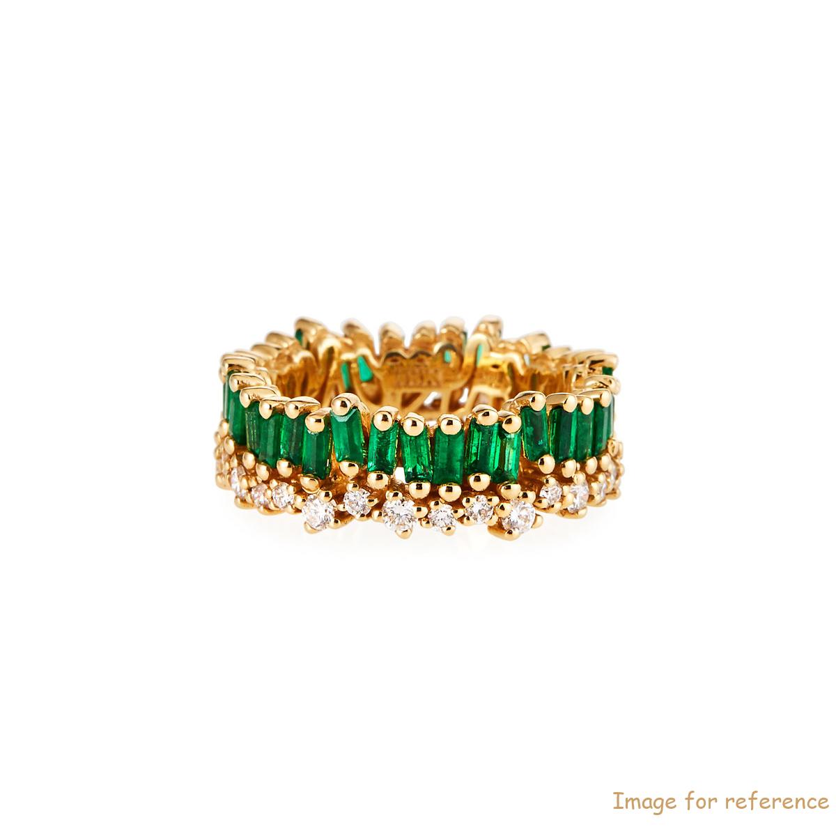 Custom 18k Yellow Gold Emerald Ring or OEM CZ ring