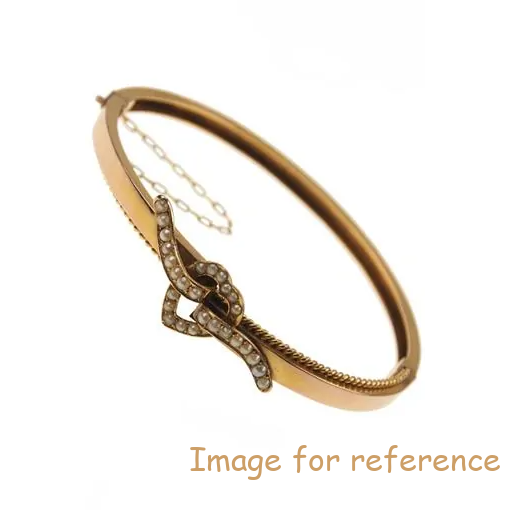 Custom Gold Bangle with Pearls design bracelet OEM service