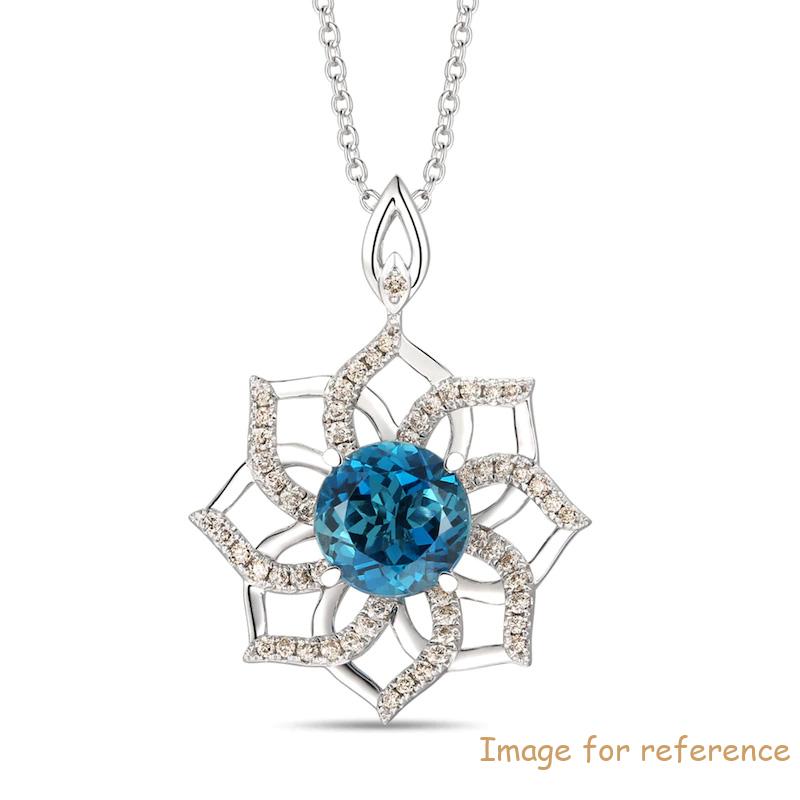 Custom Made Necklace Fine Jewelry with Diamonds 14K Vanilla Gold