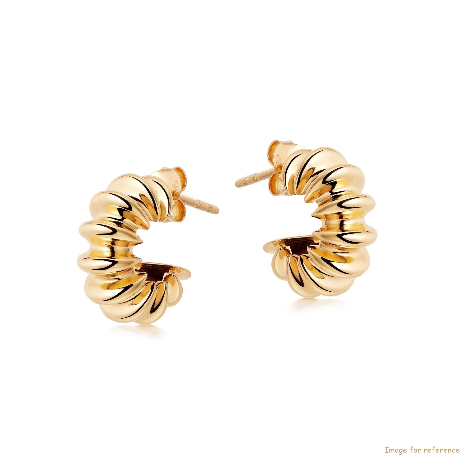 Custom OEM earrings 18K Gold Vermeil on real Sterling Silver factory