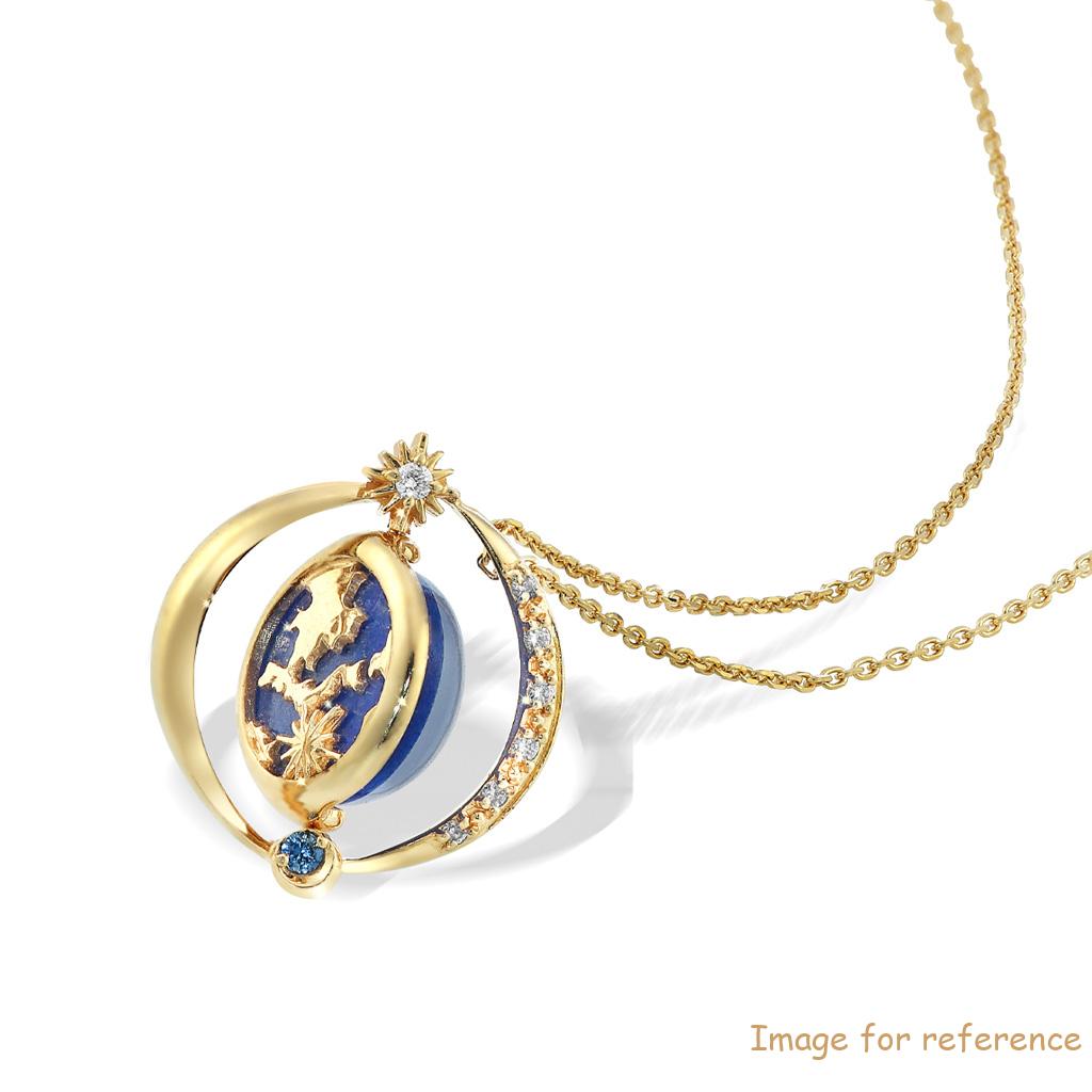Custom fine pendant with 18K gold plated on sterling silver oem factory