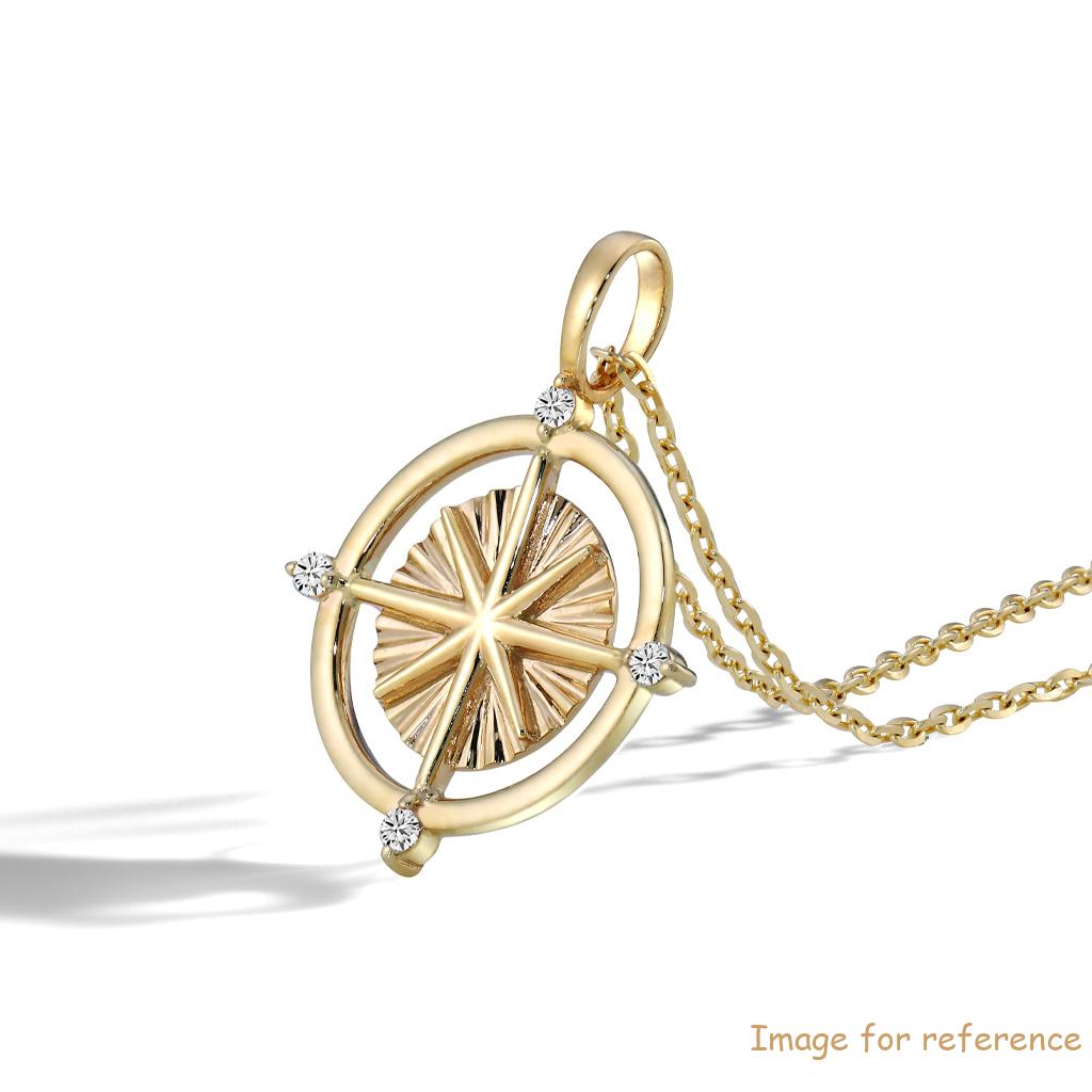 Custom made necklace pendant 18k gold vermeil in sterling silver OEM jewelry