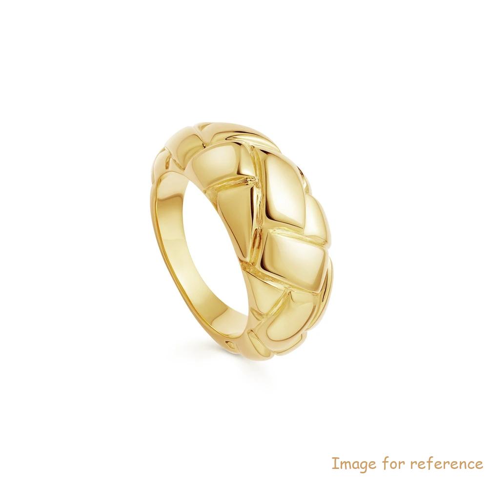 Custom women ring 18ct Gold Vermeil on 925 Sterling Silver Personalized Fine OEM Jewellery