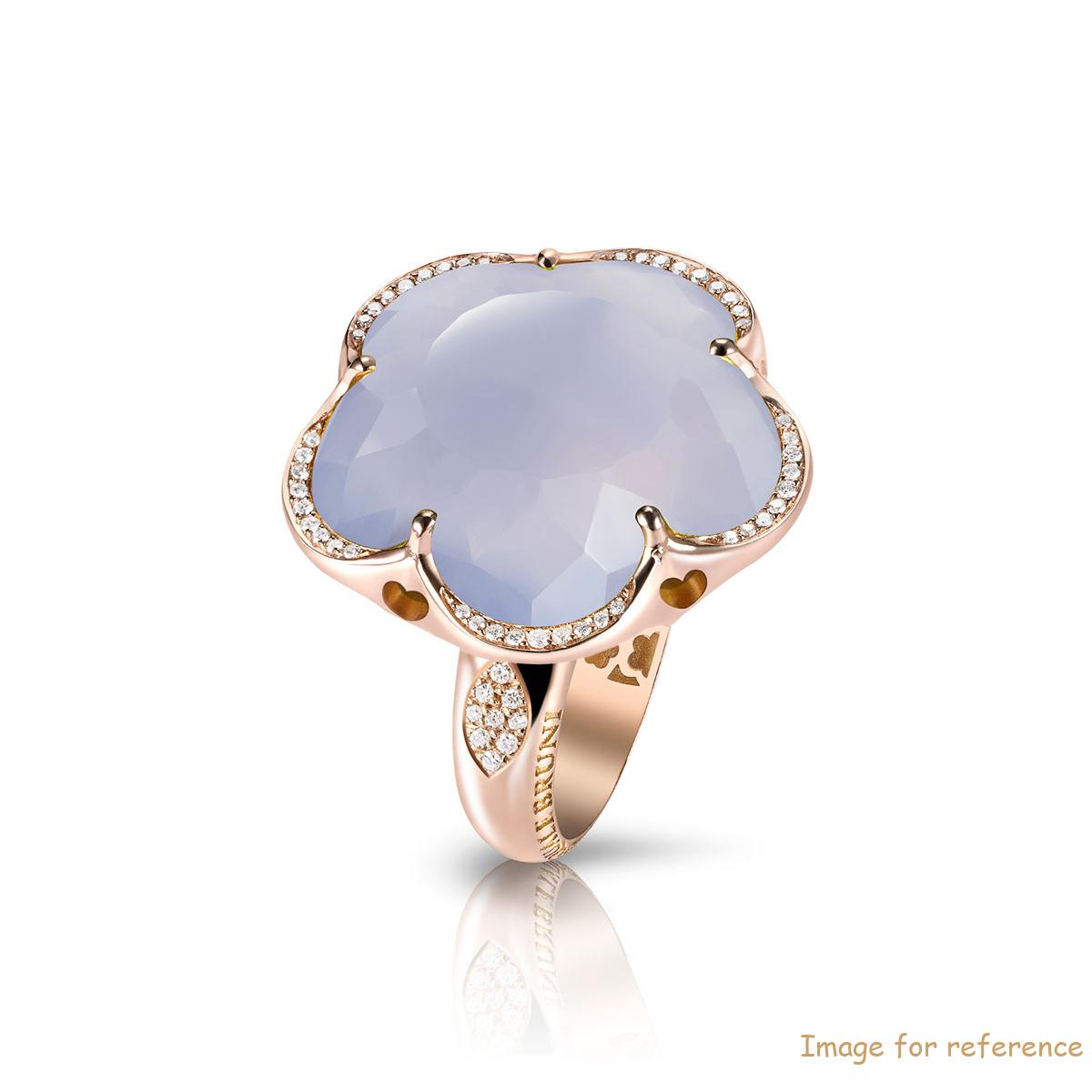 Customized Flower CZ Ring in 18K Rose Gold plated silver OEM design supplier