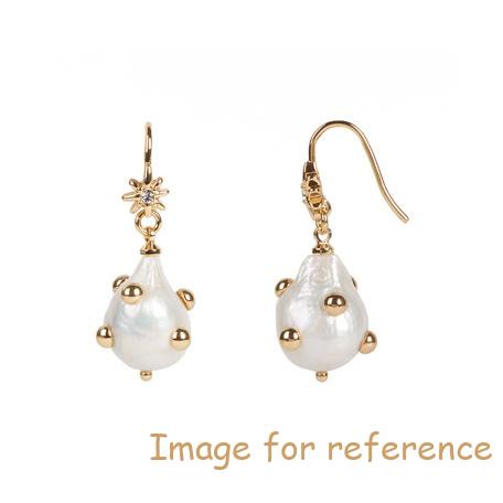 Customized Studded Baroque Pear Drop Earrings design your own jewelry