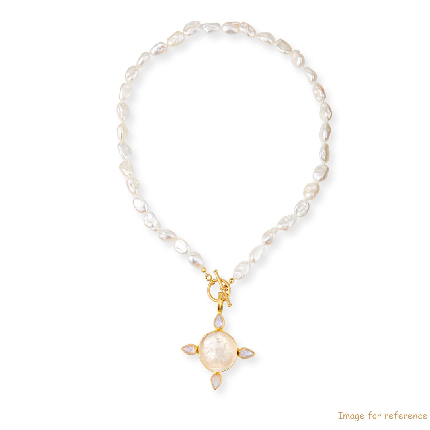 Design custom Italian Glass Pendant Necklace with Pearls 925 シルバージュエリーメーカー