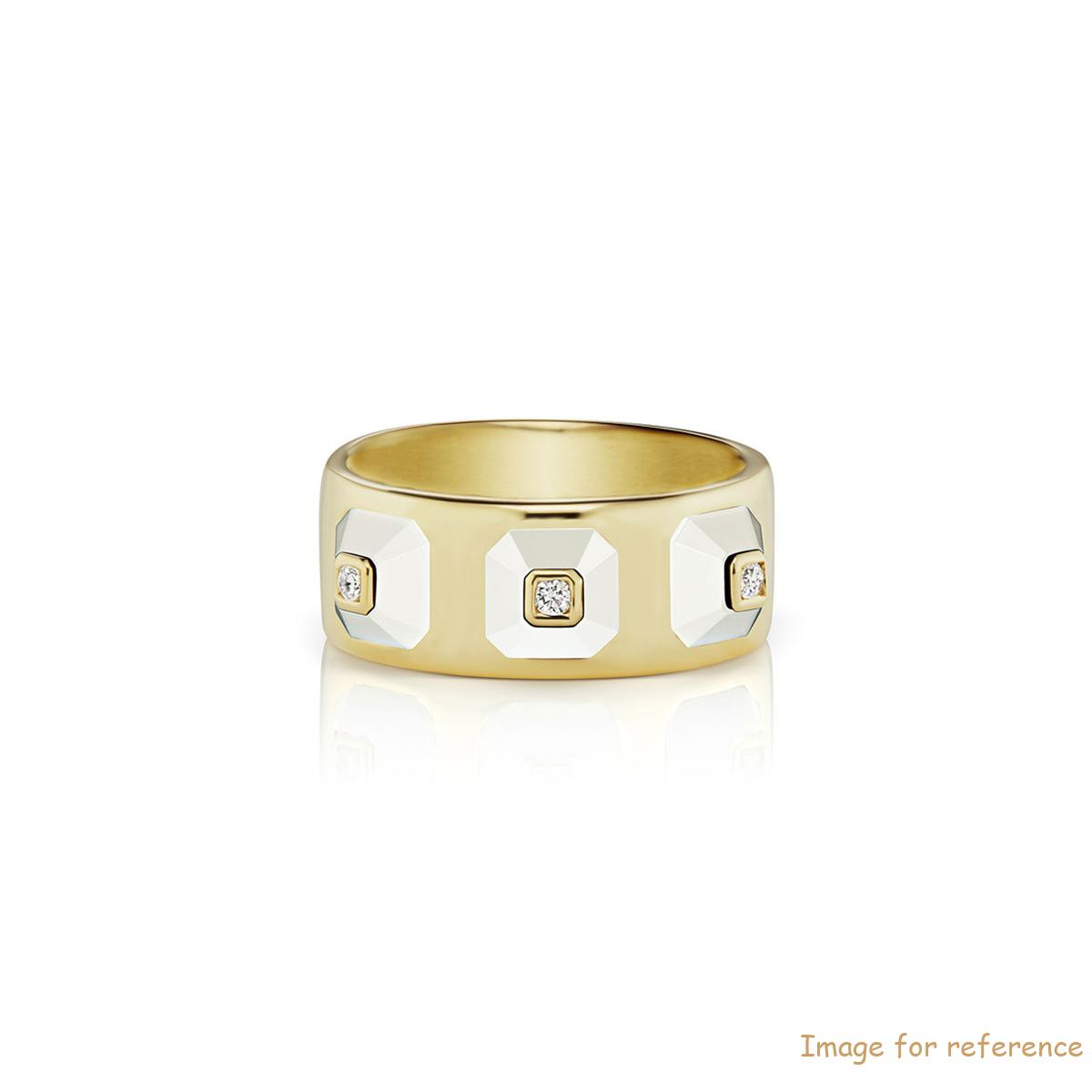 Design your own 18k Stacked Diamond & White Agate Ring or gold vermail silver ring