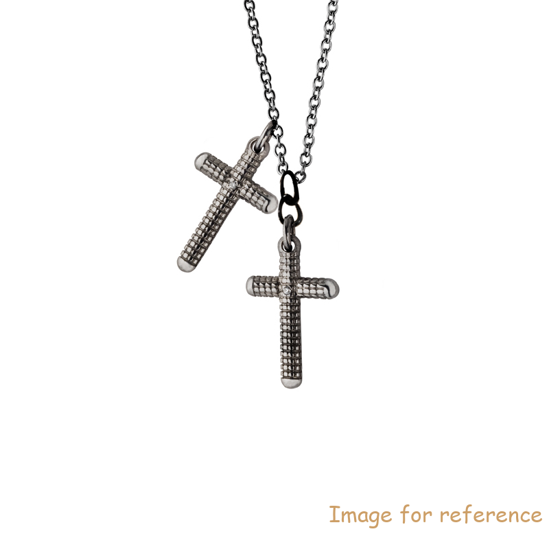 OEM Black gold and diamond cross necklace Personalized and custom jewelry