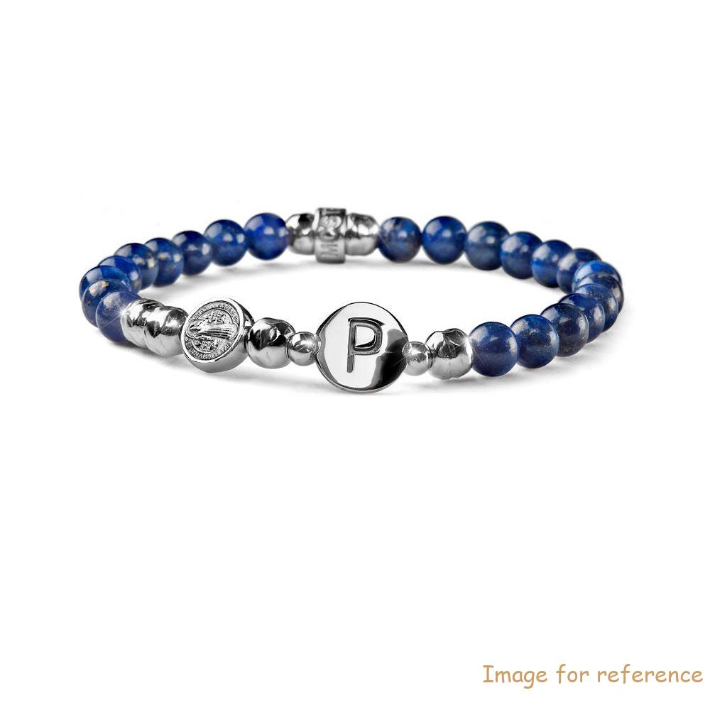 OEM ODM mens jewelry bracelet with letters in Silver factory