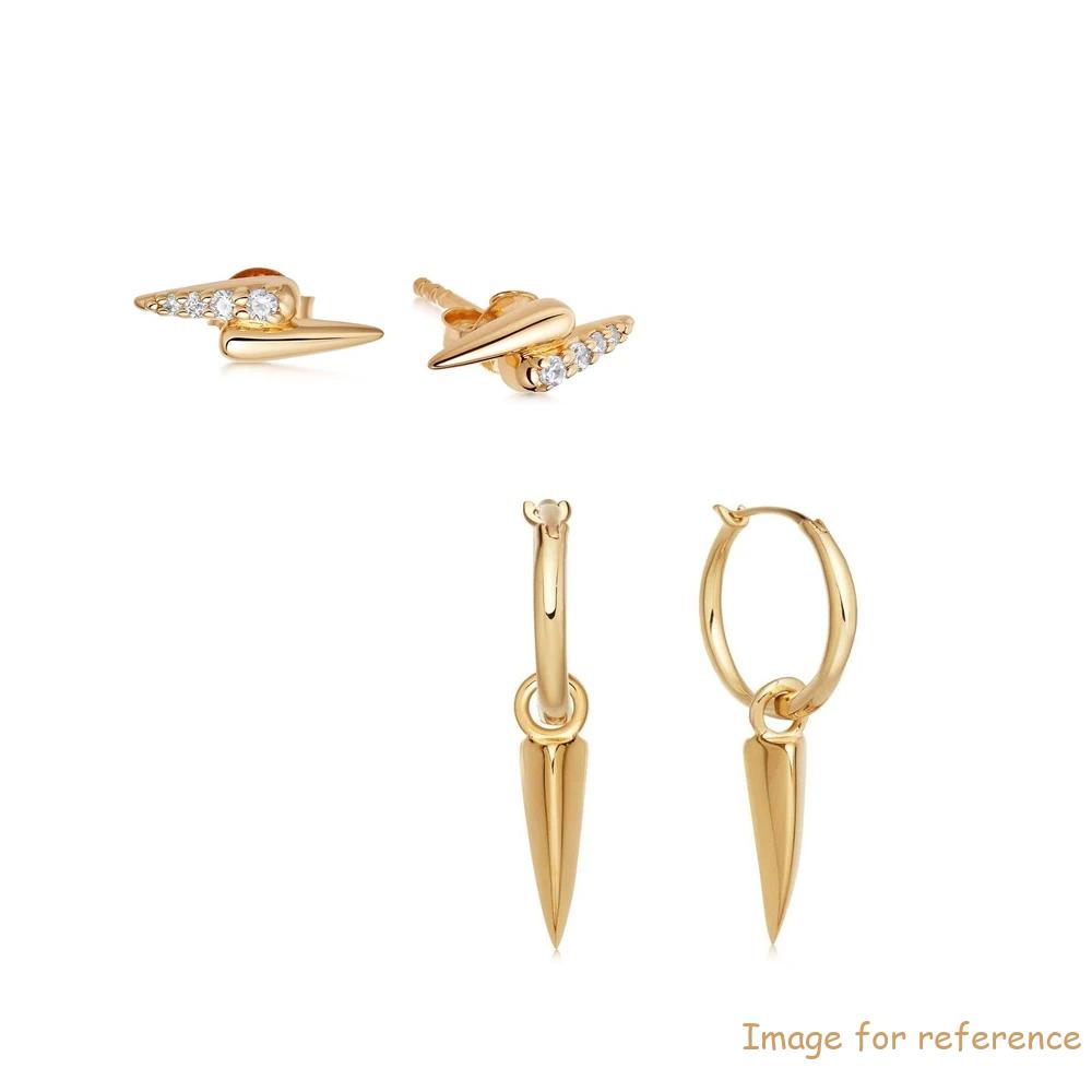 OEM Plated gold double claw earring set on sterling silver Personalized and custom jewelry