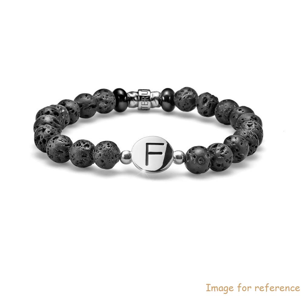 OEM bracelet word man silver and lava pearls make custom designed jewelry