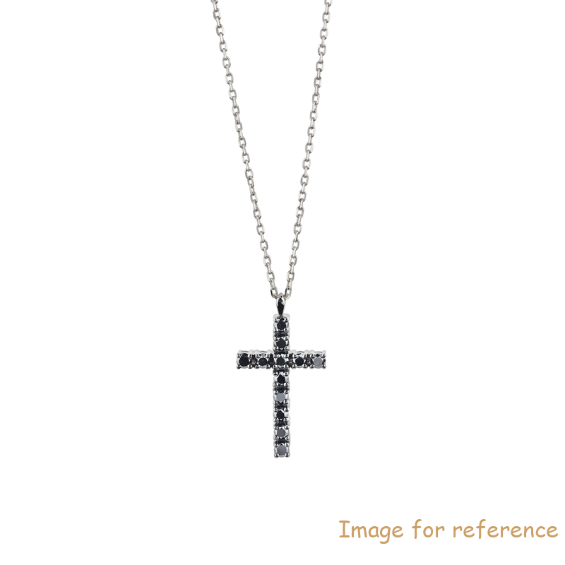 OEM hite gold and black diamond necklace Personalized Custom Fine Jewellery