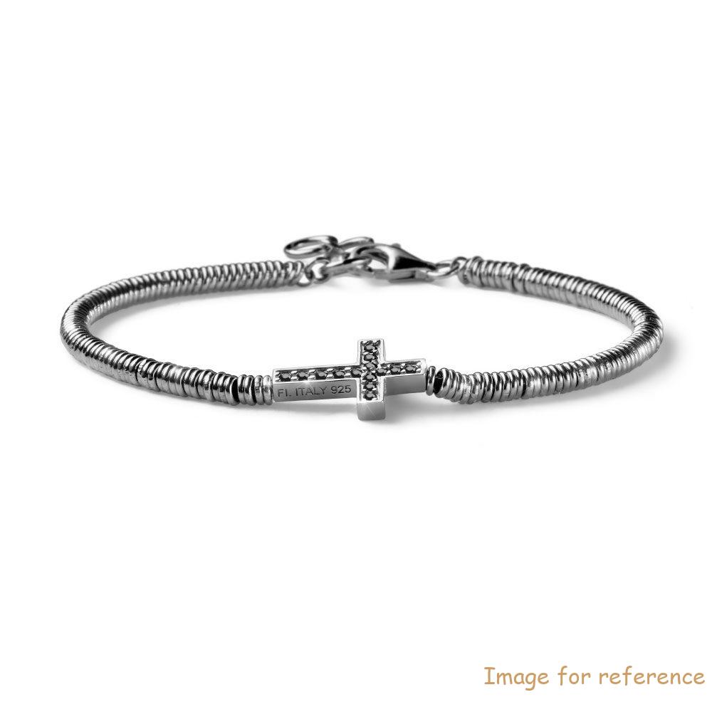OEM men's jewelry bracelet cross silver make custom designed jewelry