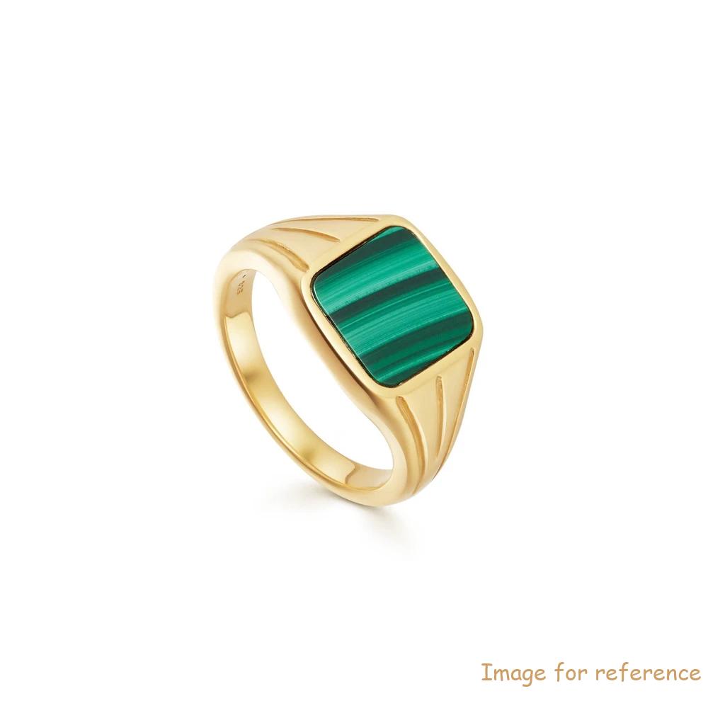 OEM mens ring 18ct Gold Vermeil on Sterling Silver with natural gemstone