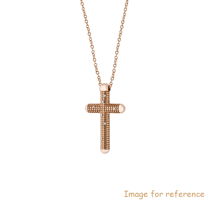 Personalised design pink gold plated and cross necklace oem jewelry suppliers
