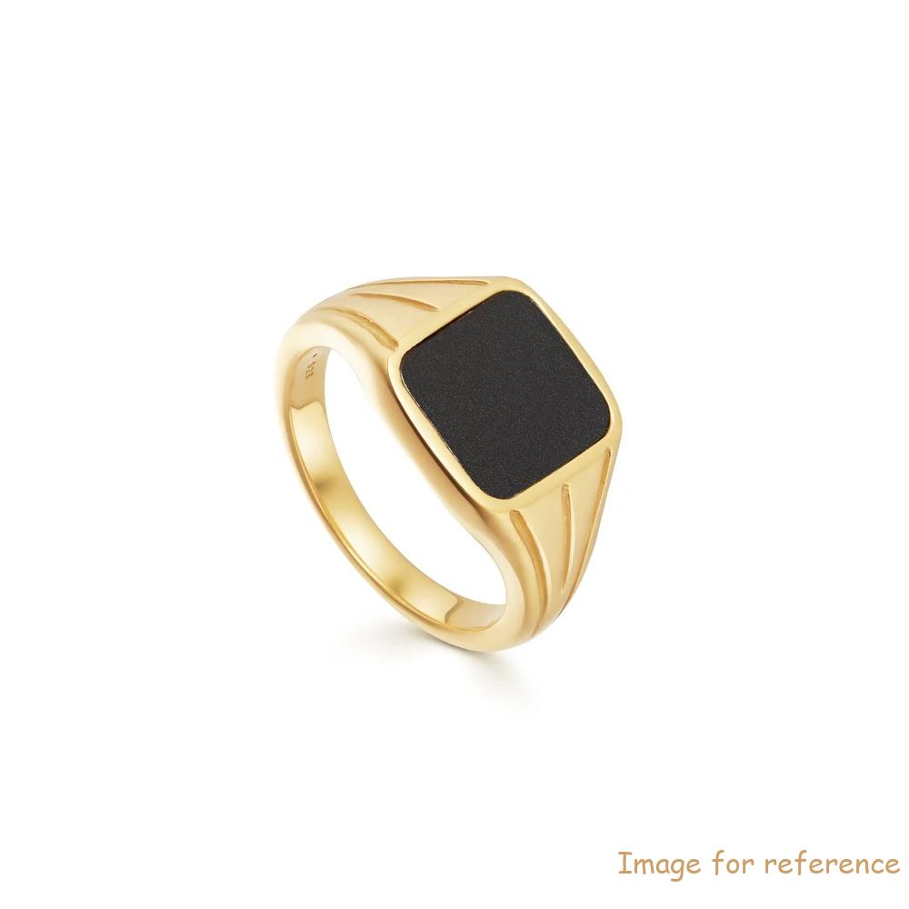 Ring with 18ct Gold Vermeil on Sterling Silver with Black Spinel jewelry OEM service
