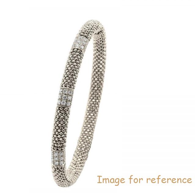 Custom Bracelet Made of 18 Kt White Gold plated sterling silver