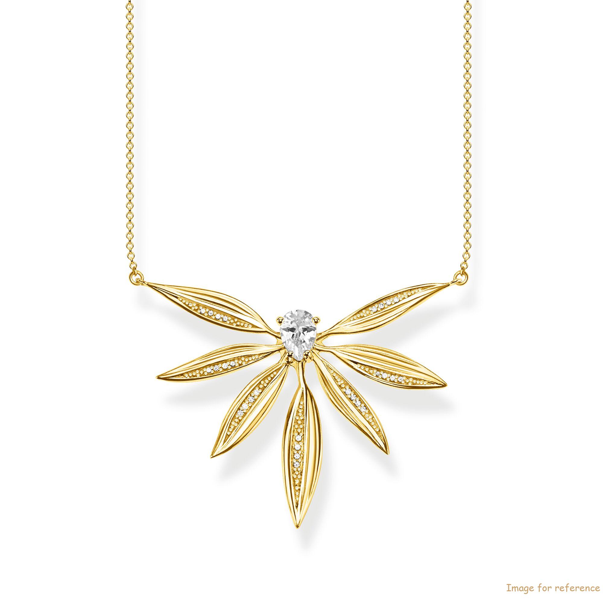 Custom Chain necklace for women in yellow-gold plated 925 Sterling silver OEM factory