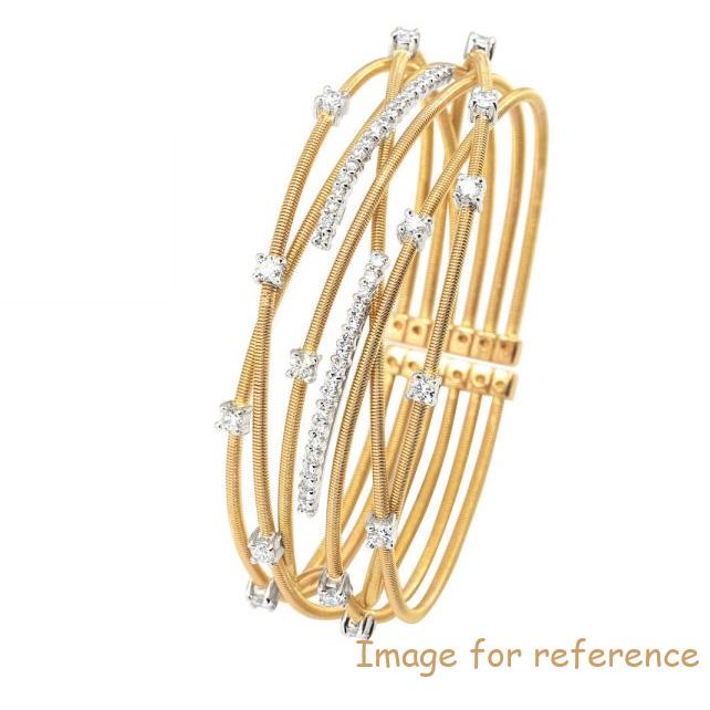 Custom German women jewelry bracelet with 18 Kt Rose and White Gold