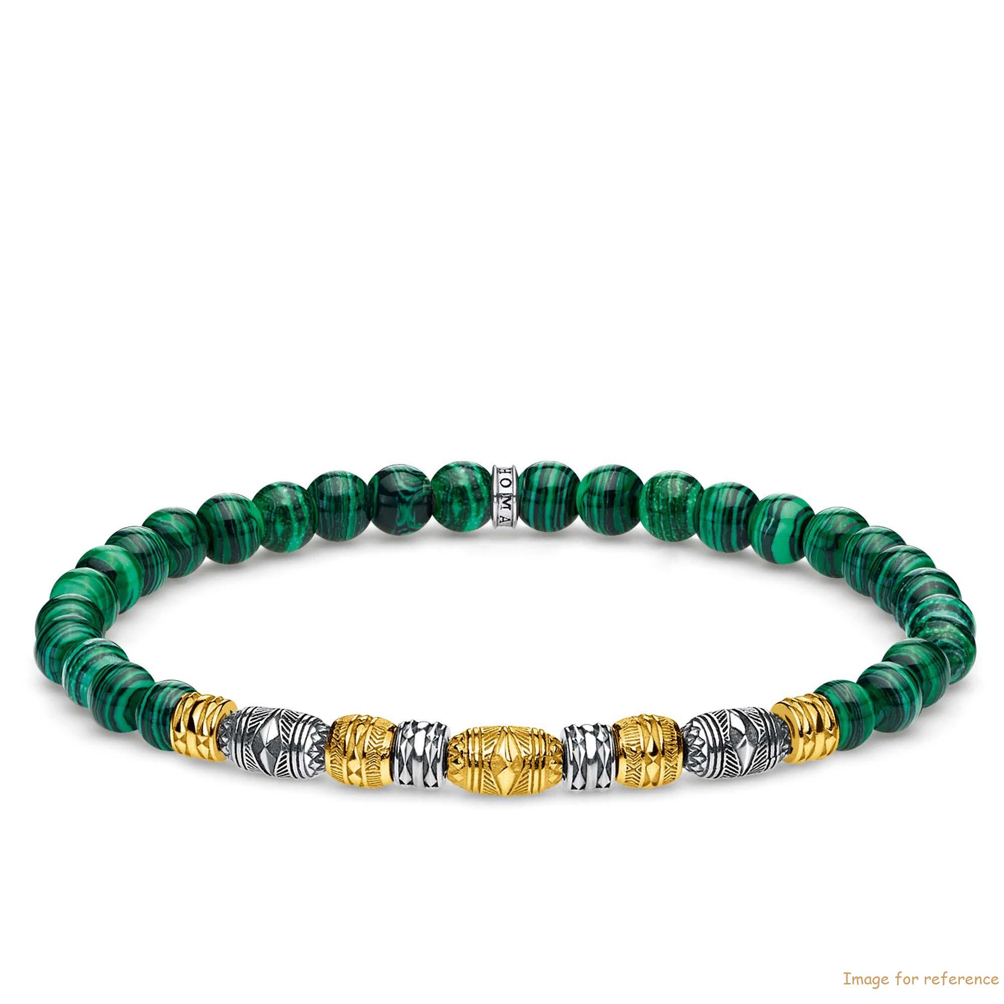 Custom Italian mens jewelry Bracelet 18k yellow gold plating, 925 Bạc Sterling, đen