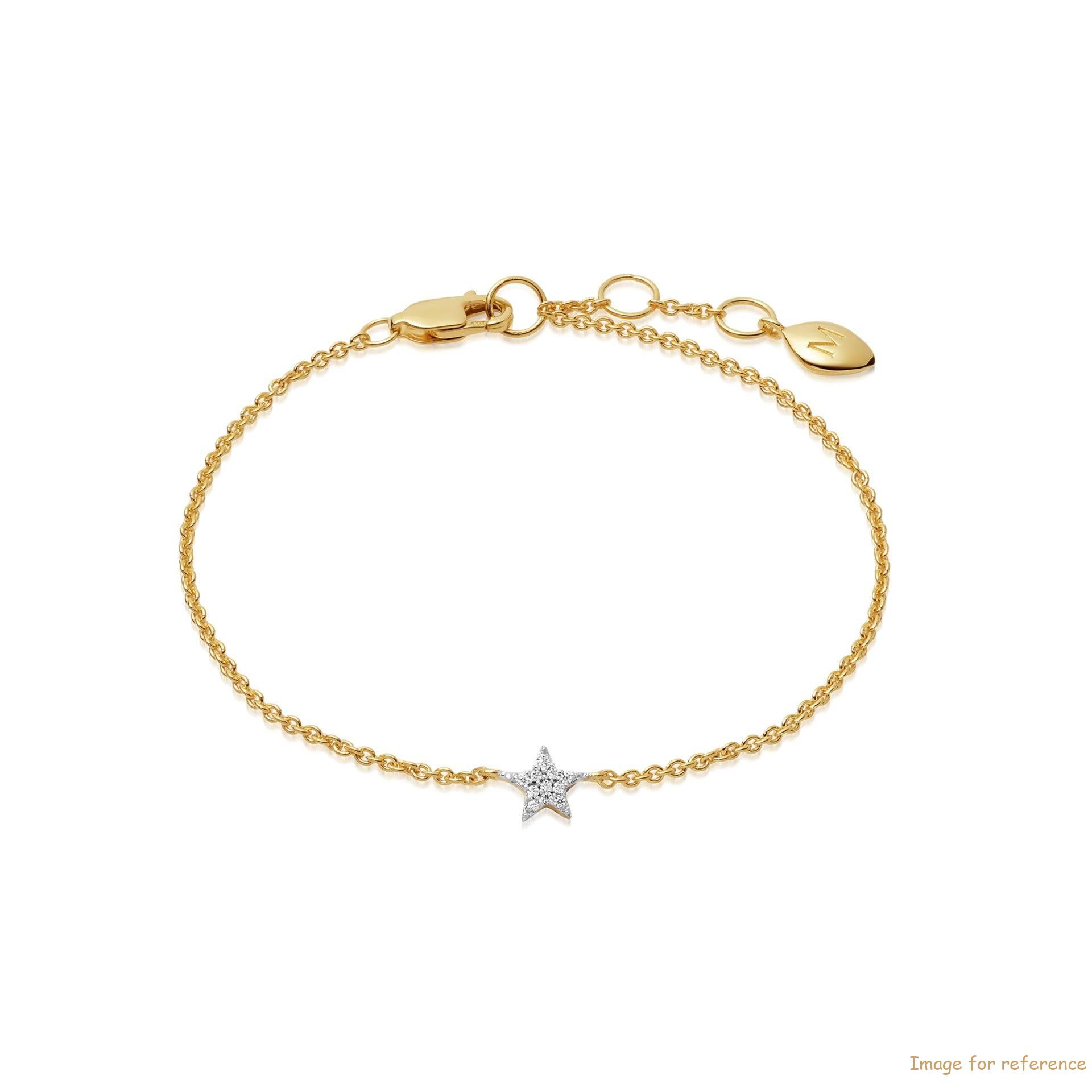 Custom OEM Star Bracelet is a dainty 18ct gold vermeil chain on Sterling Silver