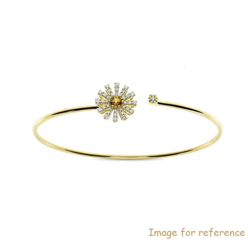 Custom Yellow gold citrine quartz bracelet design your jewelry
