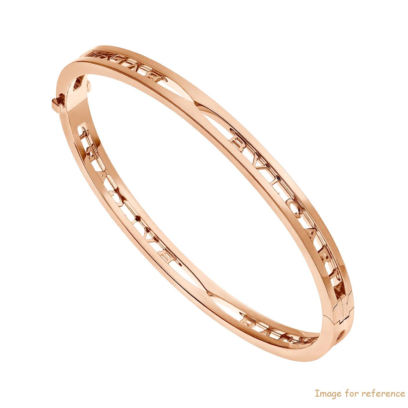 Custom design 18k rose gold filled bangle bracelet on sterling silver OEM Jewelry Factory