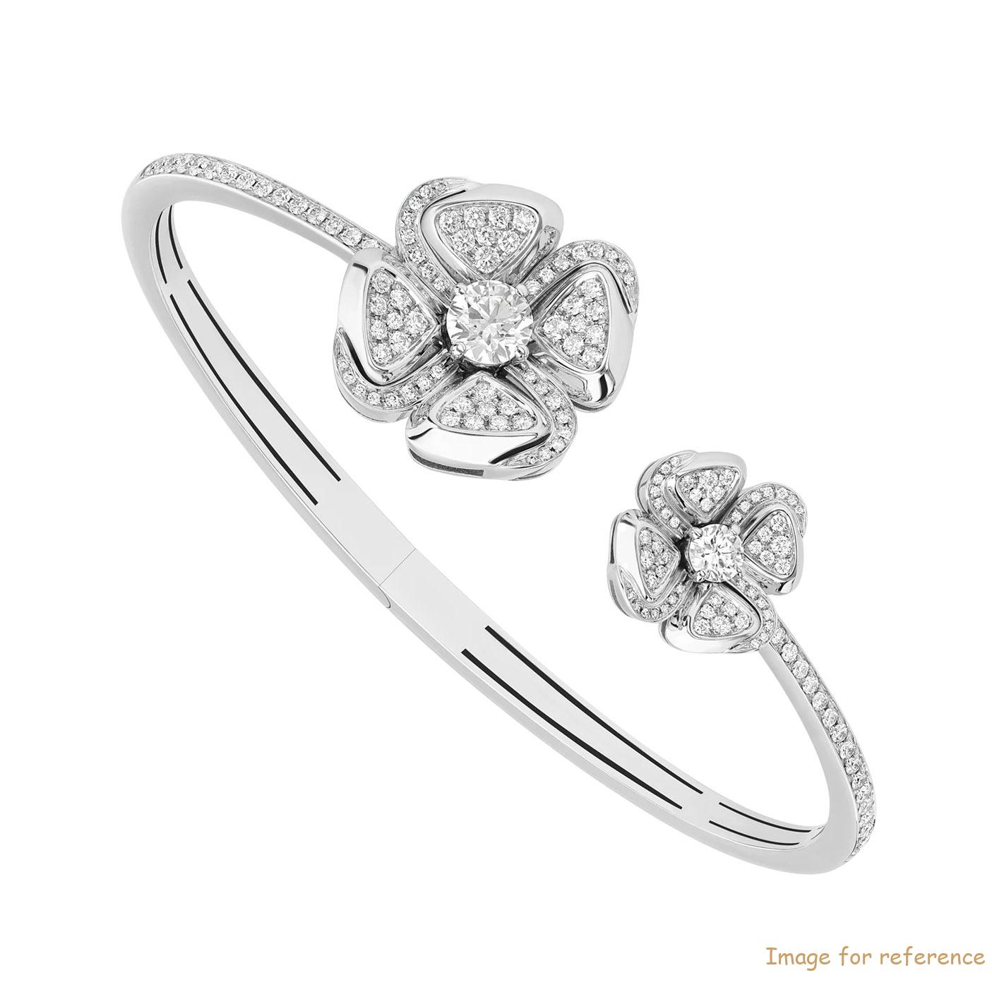 Custom design 18k white gold plated bangle set with cubize zirconia OEM Jewelry Manufacturer