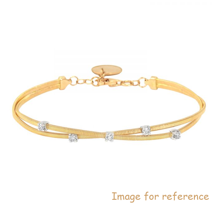 Custom design Bracelet Features an 18 kt Rose & White Gold plated sterling silver