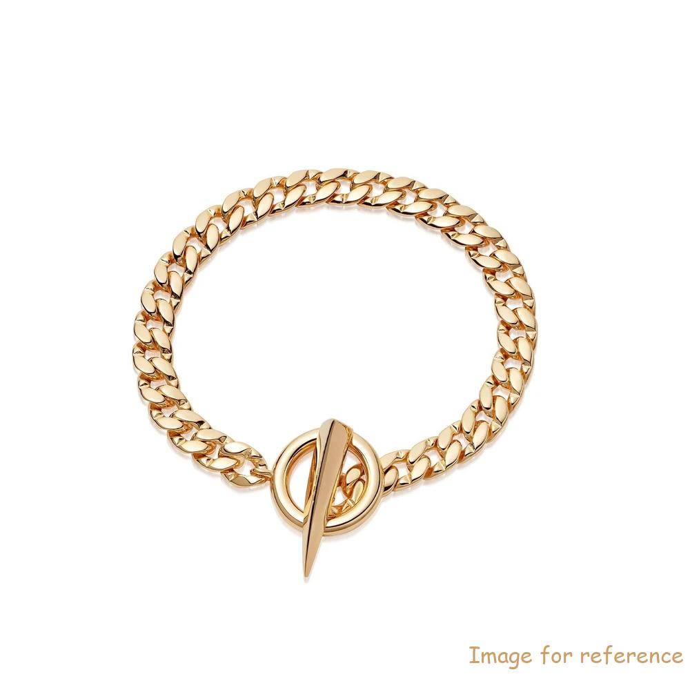 Custom design T-bar chain bracelet 18ct Gold Plated on Brass 20 years in OEM jewelry Custom design T-bar chain bracelet 18ct Gold Plated on Brass 20 years in OEM jewelry