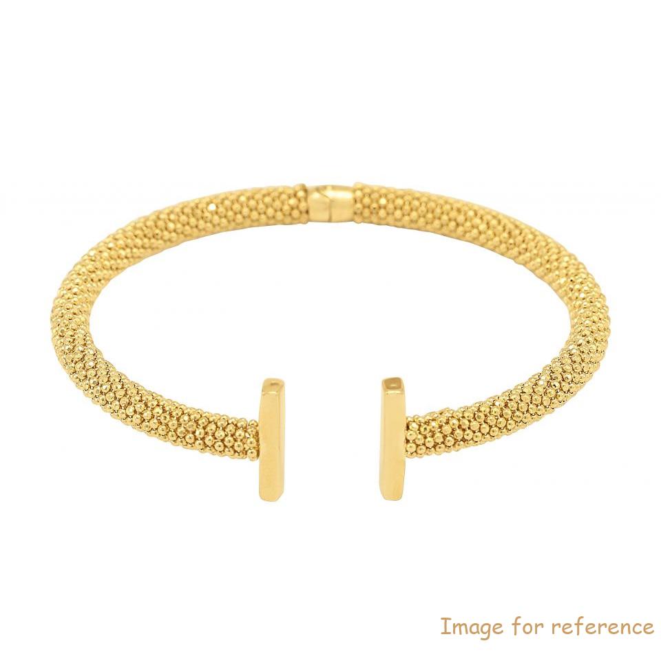 Custom engraving bracelets is made of 18 kt Yellow Gold on sterling silver