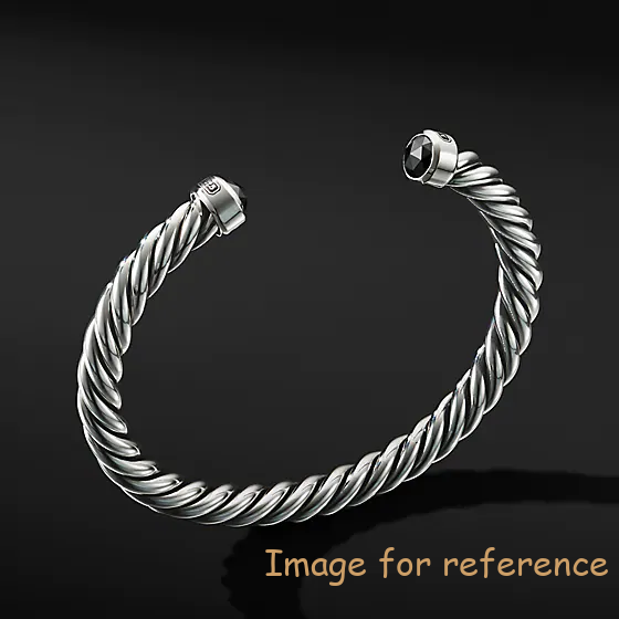 Custom mens cuff bracelet in 925 sterling silver custom OEM silver jewelry maker