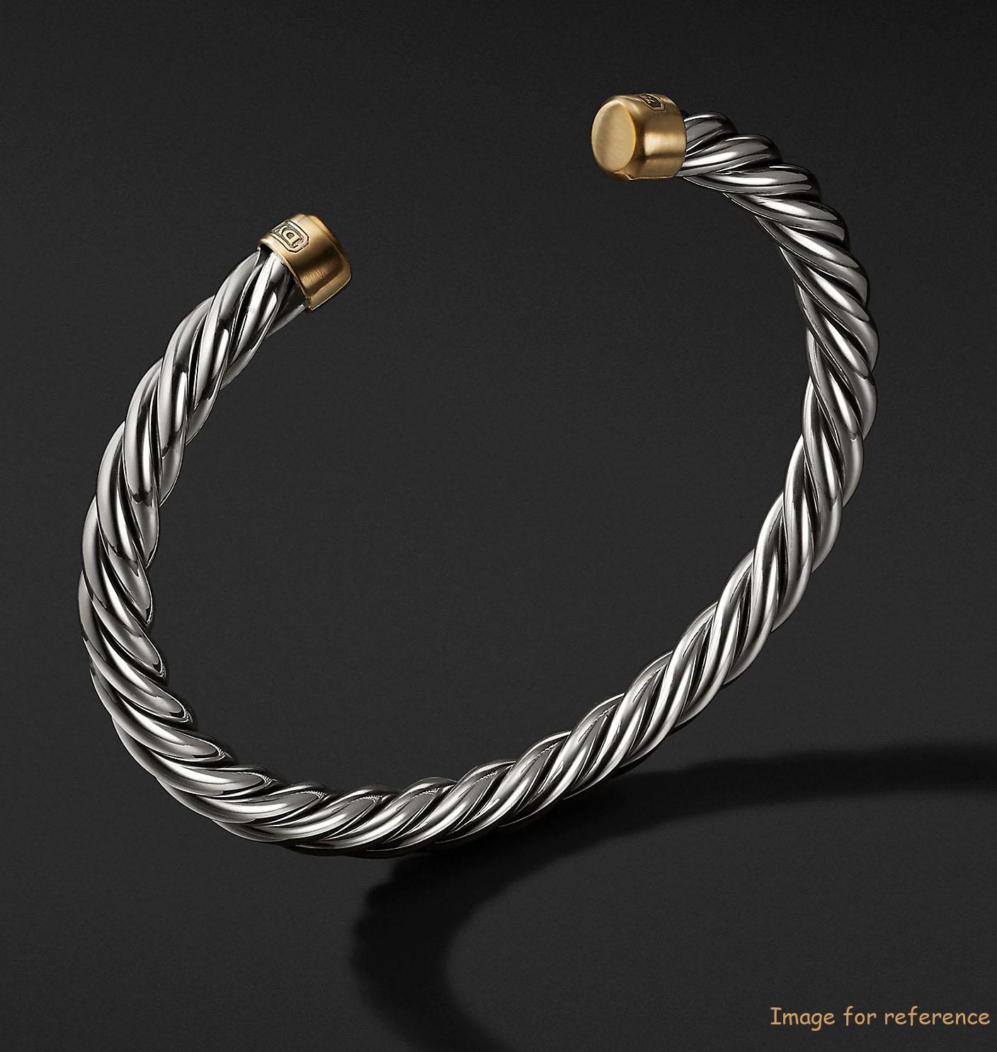 Cutom made OEM Bracelet in Sterling silver and 18-karat yellow gold design your jewelry Cutom made OEM Bracelet in Sterling silver and 18-karat yellow gold design your jewelry