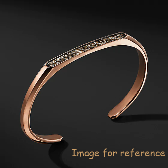 Design 18K rose gold cuff bracelet custom OEM silver jewelry maker