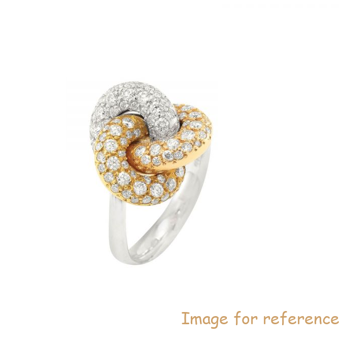 Design custom ring in Three Colors Shinny Gold, Yellow Rose and White 18 ك