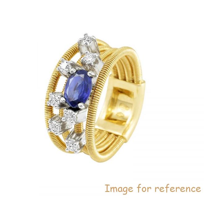 Making custom Rings is made of 18 kt Yellow and White Gold plated on silver OEM service